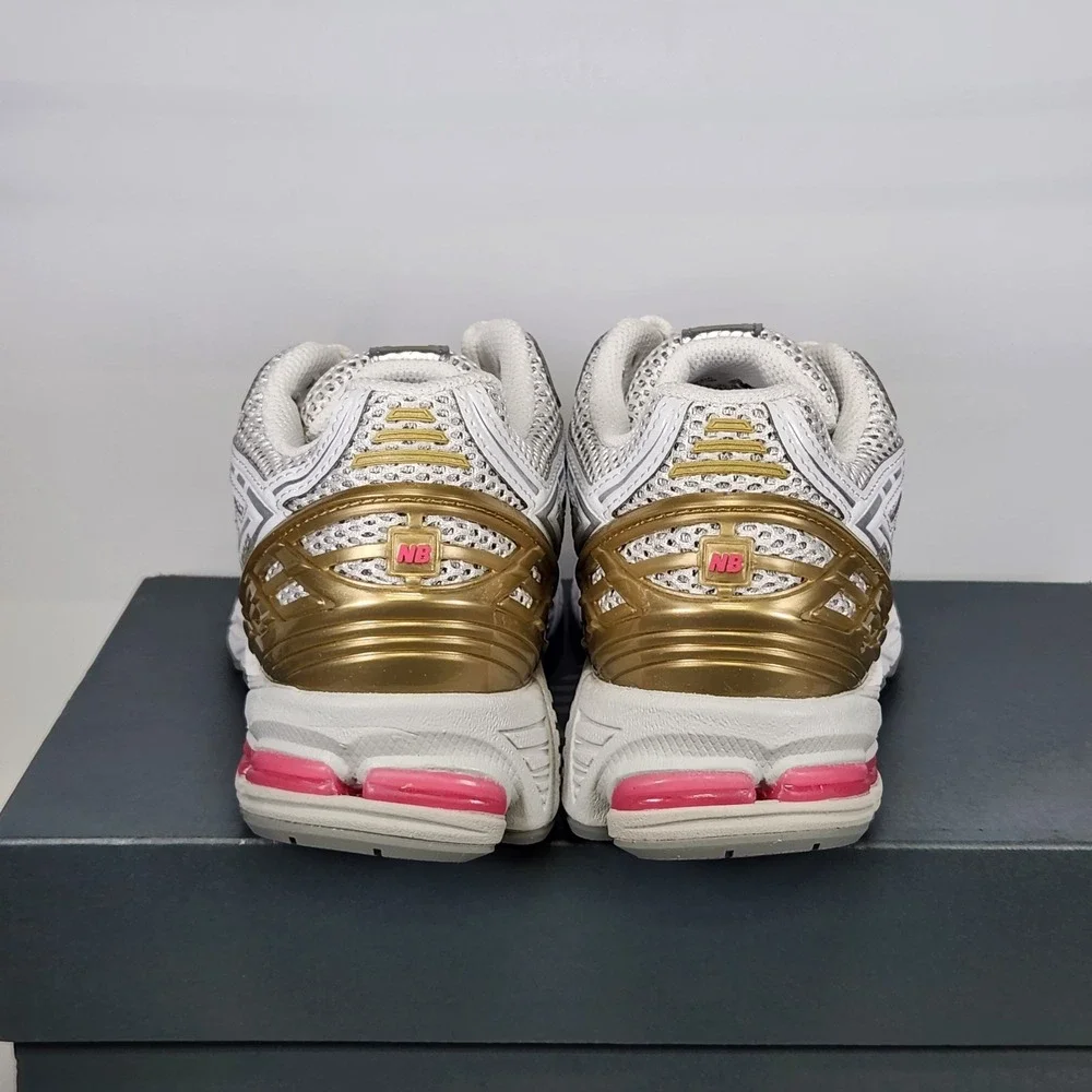 New Balance 1906R Sneakers Women Size 8 Grey Pink Gold Metallic Running Shoes